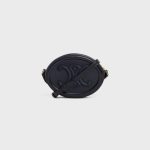 CROSSBODY OVAL PURSE CUIR TRIOMPHE IN SMOOTH CALFSKIN BLACK - Image 3